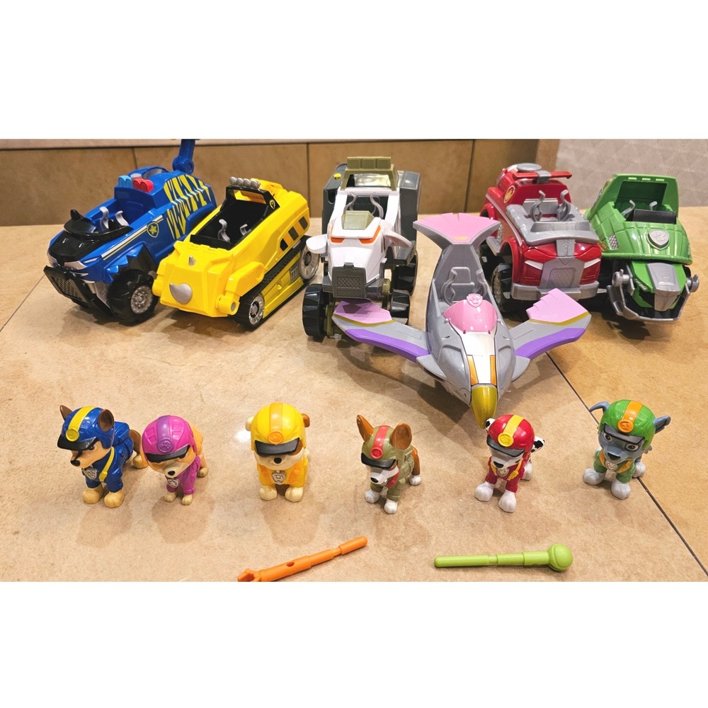 Paw Patrol Jungle Recue‎ Figures Vehicles Playset 6 Dogs  6  Complete set
